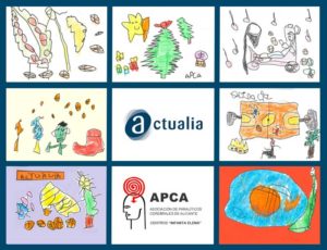 collage de tarjetas de Navidad confeccionadas por APCA